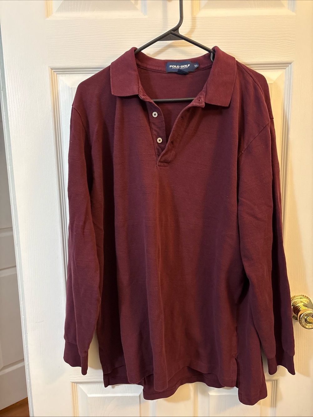 Polo Golf Long-Sleeve Polo Shirt - Burgundy